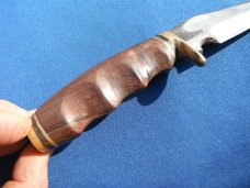 Nice Custom handmade fixed blade knife with leather sheath. A very sharp edge.