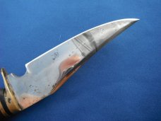 Nice Custom handmade fixed blade knife with leather sheath. A very sharp edge.