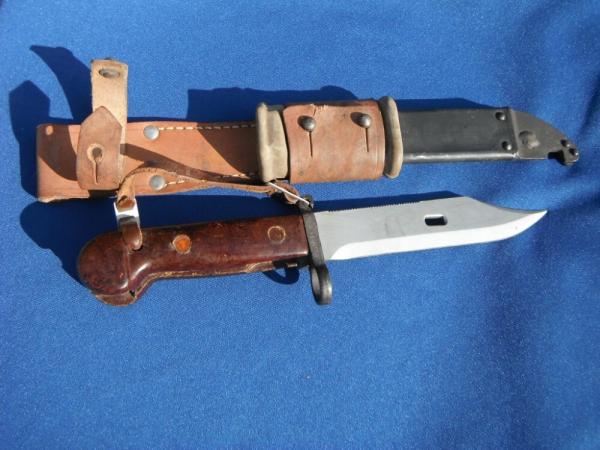 Vintage AK-47 Bayonet with Scabbard Matching serial #s 