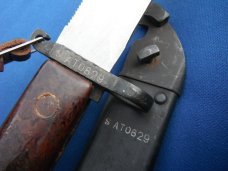 Vintage AK-47 Bayonet with Scabbard Matching serial #s 