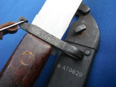 Vintage AK-47 Bayonet with Scabbard Matching serial #s 