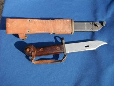 Vintage AK-47 Bayonet with Scabbard Matching serial #s 
