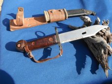 Vintage AK-47 Bayonet with Scabbard Matching serial #s 