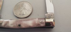 Case XX USA 92033 3 Dot 1977 Cracked Pink Ice Pen Knife