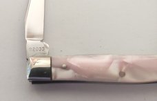 Case XX USA 92033 3 Dot 1977 Cracked Pink Ice Pen Knife
