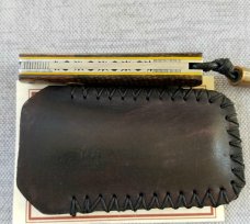Vincenzo Balistreri Brown micarta White Wolf,3.5" .Damascus..lanyard pin..bead..filework..Cap shield