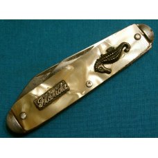 VINTAGE IDEAL USA FLORIDA SOUVENIR ADVERTISING PEN JACK FOLDING POCKET KNIFE KNIVES OLD