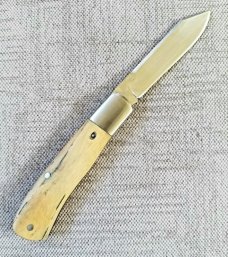 Dean Robertson custom Mammoth ivory Native slipjoint..4" closed..01 tool steel..coa and box..#350
