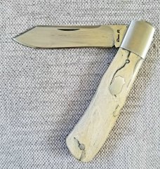 Dean Robertson custom Mammoth ivory Native slipjoint..4" closed..01 tool steel..coa and box..#350