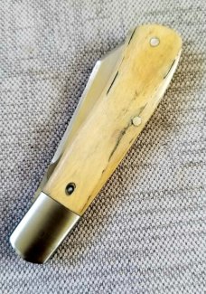 Dean Robertson custom Mammoth ivory Native slipjoint..4" closed..01 tool steel..coa and box..#350