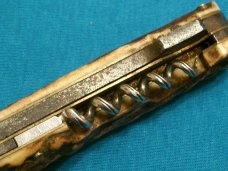 VINTAGE LOCKBACK STAG SOLINGER FEINSTAHL BAREHEAD CORKSCREW CHAMPAGNE BARTENDER POCKET KNIFE KNIVES