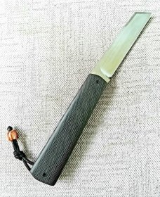 Vincenzo Balistreri Fools Space Coral fat CF White Wolf slipjoint,4" cl..rwl34. .lanyard pin & bead