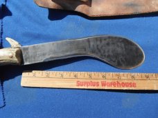 Large Custom Handmade /Hand Forged Chopper/Camp Knife. Very SHARP! 9" Blade, Stag Handle, 