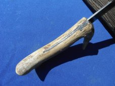 Large Custom Handmade /Hand Forged Chopper/Camp Knife. Very SHARP! 9" Blade, Stag Handle, 
