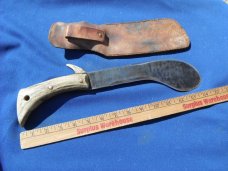 Large Custom Handmade /Hand Forged Chopper/Camp Knife. Very SHARP! 9" Blade, Stag Handle, 