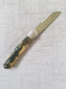 John Lloyd Custom Mammoth Ivory Native..4"closed..52100...smooth finish..2020