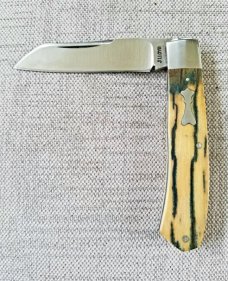 John Lloyd Custom Mammoth Ivory Native..4"closed..52100...smooth finish..2020