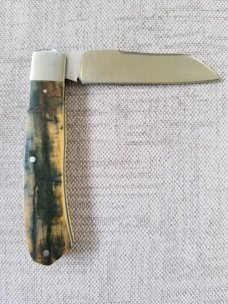 John Lloyd Custom Mammoth Ivory Native..4"closed..52100...smooth finish..2020