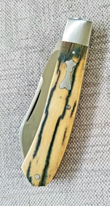 John Lloyd Custom Mammoth Ivory Native..4"closed..52100...smooth finish..2020
