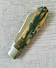 John Lloyd Custom Mammoth Ivory Native..4"closed..52100...smooth finish..2020