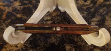 Battle Axe Hickey & Shouse "Congress Whittler"  3 Blade Whittler w/ Red Bone Handles +Blade Etch