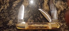 Kissing Crane Solingen Germany Stag Gunboat Canoe 1977 NKC&DA NKCA Club Knife