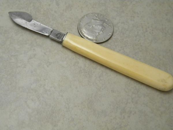 Miller Bros. Out Co Meriden Bone Ink Eraser Knife 