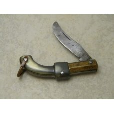 Unbranded Brass and Horn Pistol Figural Knife