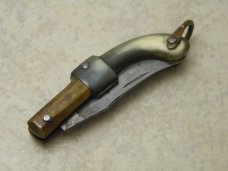 Unbranded Brass and Horn Pistol Figural Knife 