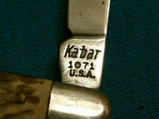 VINTAGE KABAR KA-BAR 1071 USA 881Y STOCKMAN FOLDING PEN JACK POCKET KNIFE KNIVES OLD