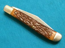 VINTAGE KABAR 1019 USA TRAPPER FOLDING POCKET KNIFE KNIVES OLD SMALL