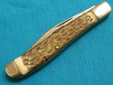 VINTAGE KABAR 1019 USA TRAPPER FOLDING POCKET KNIFE KNIVES OLD SMALL
