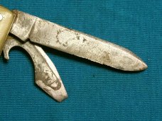 VINTAGE UTICA CORKSCREW FOLDING POCKET JACK KNIFE KNIVES OLD