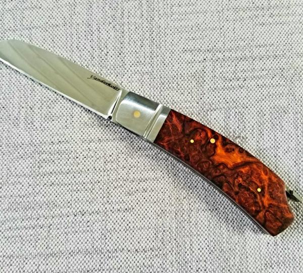 Steve Vanderkolff Native Taillock 4".. Desert Ironwood scales.Fluted Integral bolsters CPM-154 Steve Vanderkolff Native Taillock 4".. Desert Ironwood scales.Fluted Integral bolsters CPM-154