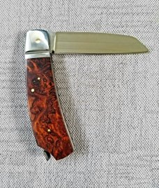 Steve Vanderkolff Native Taillock 4".. Desert Ironwood scales.Fluted Integral bolsters CPM-154 