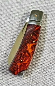 Steve Vanderkolff Native Taillock 4".. Desert Ironwood scales.Fluted Integral bolsters CPM-154 