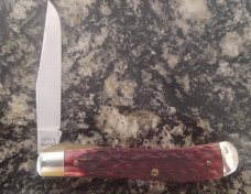 USA MADE BY SCHRADE CUTLERY CORP. IN 1978 PARKER- FROST LITTLE BANDIT LINER LOCK TRAPPER BROWN BONE