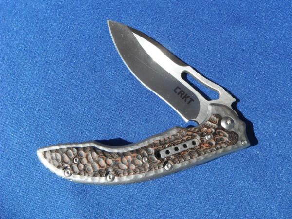 CRKT FOSSIL IKOMA DESIGN 5470 LOCKBACK CAMPING SURVIVAL FOLDING HUNTER POCKET KNIFE KNIVES