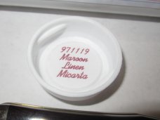 Great Eastern Maroon Linen Micarta Large Coke Bottle Pattern #  971119 