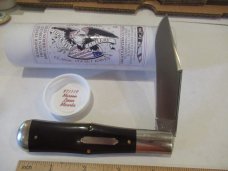Great Eastern Maroon Linen Micarta Large Coke Bottle Pattern #  971119 