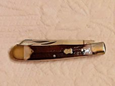 Vintage Buck Creek 2 Blade Large Trapper Genuine Stag Handle Made In Germany