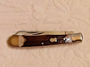 Vintage Buck Creek 2 Blade Large Trapper Genuine Stag Handle Made In Germany