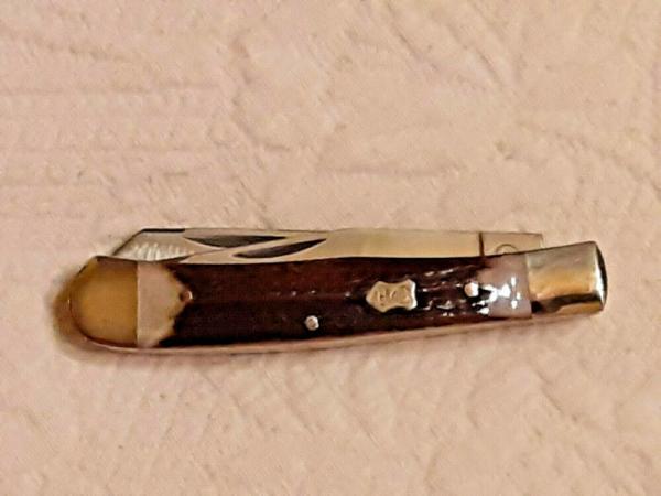 Vintage Buck Creek 2 Blade Large Trapper Genuine Stag Handle Made In Germany