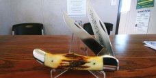 1977 CASE LARGE FOLDING HUNTER 5265 SAB INDIA STAG BLUE SCROLL AAAA++++