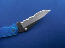Buck USA 444 Bucklite folding knife lock-back 1997 rare blue scales & Buck 425 Lock-back Made in USA