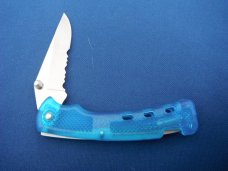 Buck USA 444 Bucklite folding knife lock-back 1997 rare blue scales & Buck 425 Lock-back Made in USA