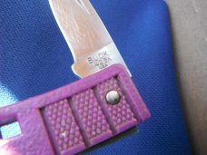 Buck USA 444 Bucklite folding knife lock-back 1997 rare blue scales & Buck 425 Lock-back Made in USA