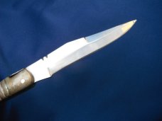 Large FOLDING KNIFE.  POCKET KNIFE with cork screw & WITH CASE. Nice File work on back