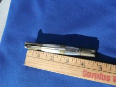 Large FOLDING KNIFE.  POCKET KNIFE with cork screw & WITH CASE. Nice File work on back