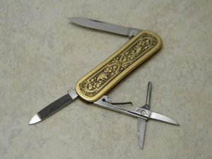 Coles NY Germany Ornate Engraved Lobster Knife